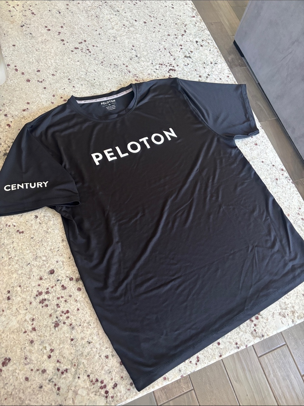 Peloton Century Club Black Short Sleeve Performance Tee